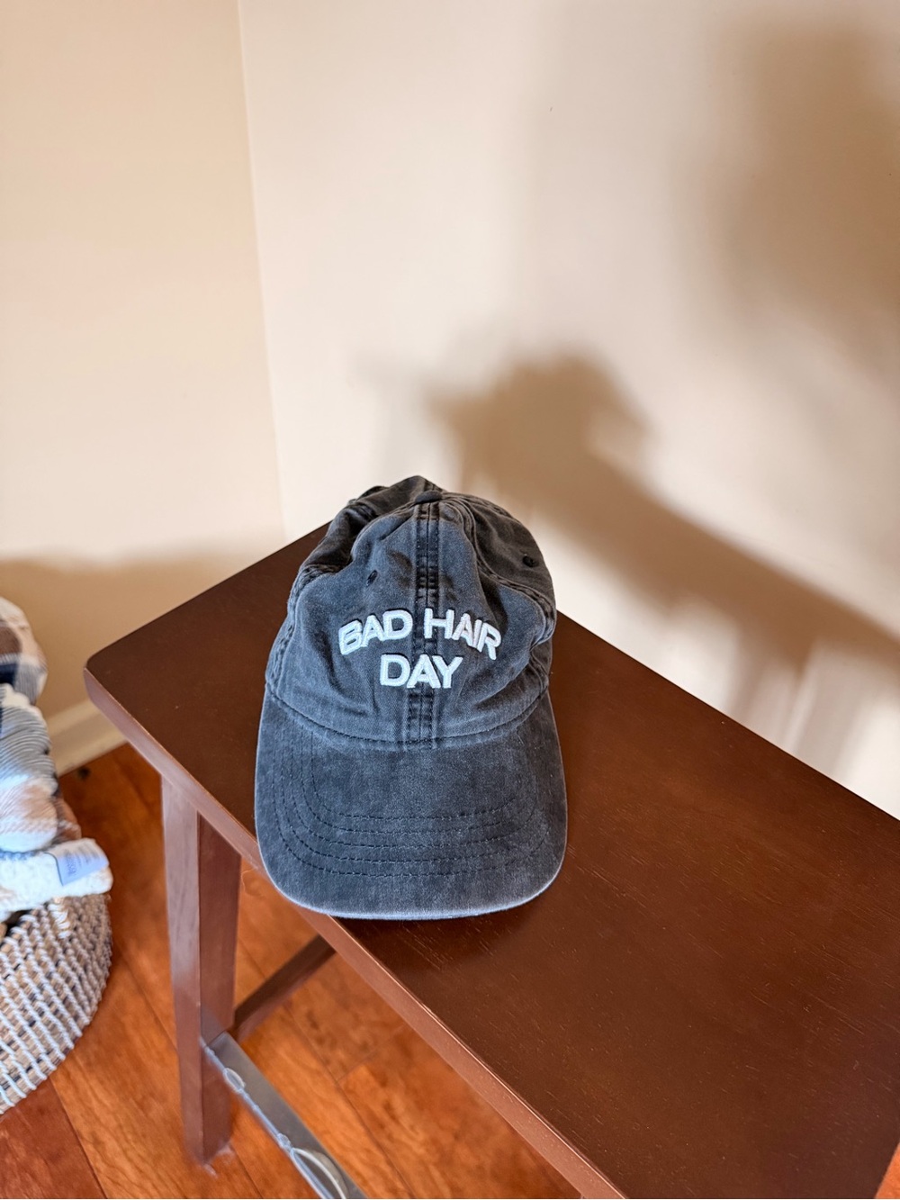 Women’s 'Bad Hair Day' Black Baseball Cap